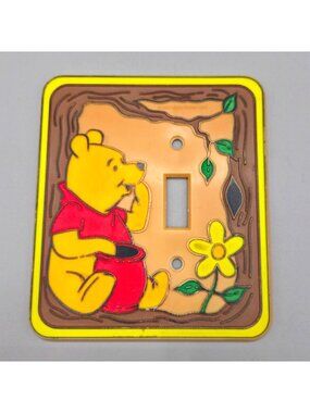 Vintage Disney Winnie The Pooh Single Light Switch Plate Cover